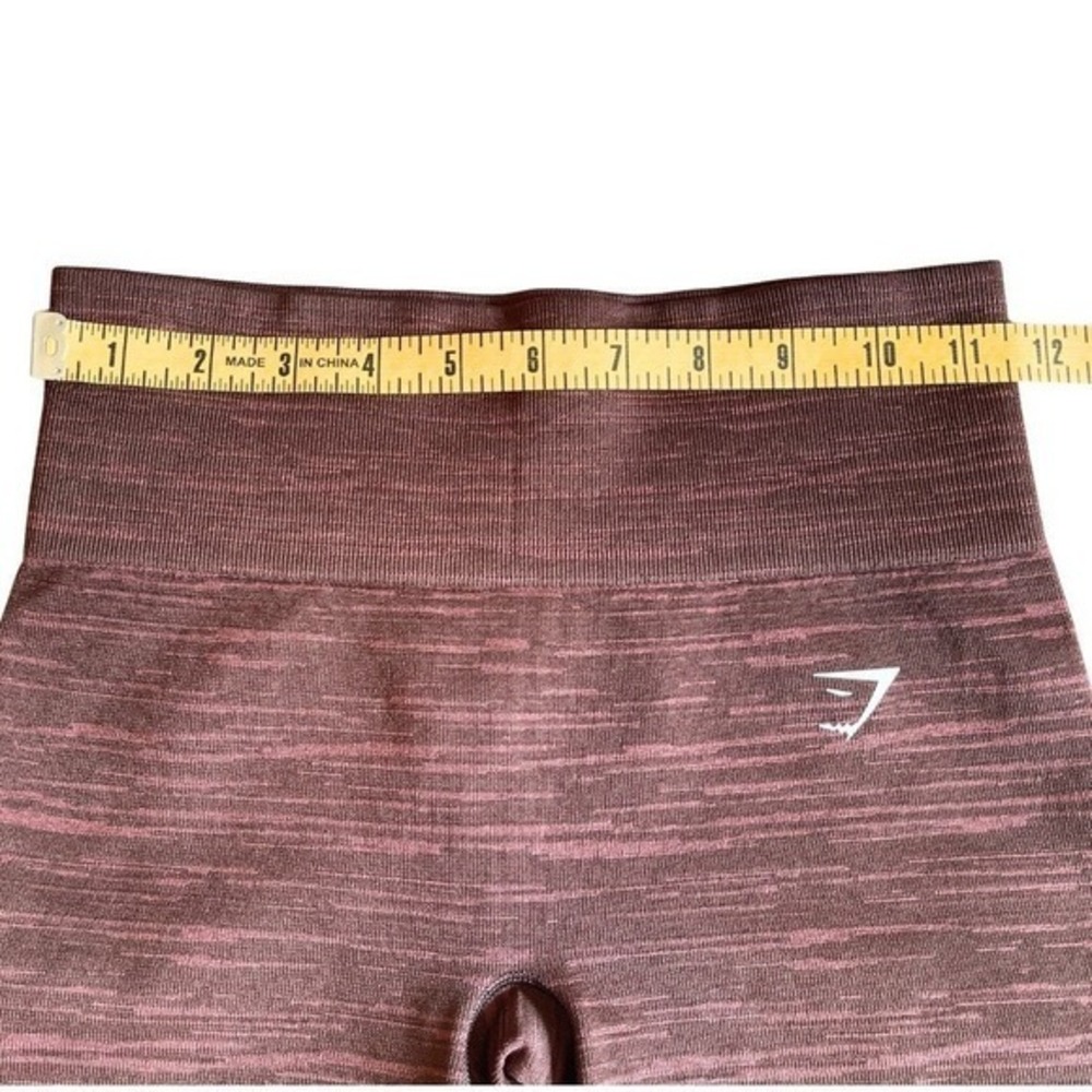 Gymshark Adapt Marl Seamless Leggings Womens S Cherry Brown Training Fitness - Picture 6 of 8